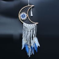 Attrape-Rêve Protection - Petite Lune Macramé Pastel