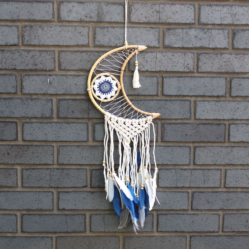 Attrape-Rêve Protection - Petite Lune Macramé Pastel