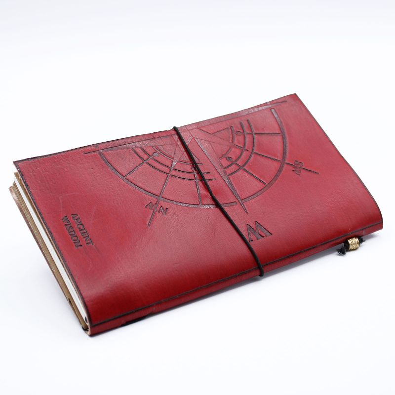 Carnet en Cuir - L'aventure commence - Rouge