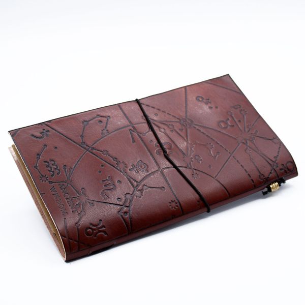 Carnet en Cuir - Liste d'objectifs - Marron