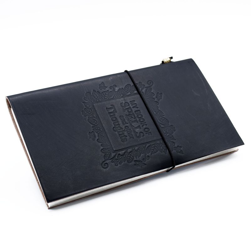 Carnet en Cuir - Mon livres d'incantations  - Noir