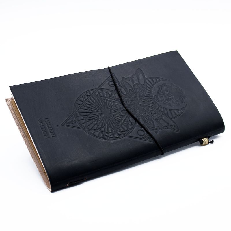 Carnet en Cuir - Mon livres d'incantations  - Noir