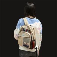 Petit Sac à Dos en Chanvre - Style Zig Zag Zips