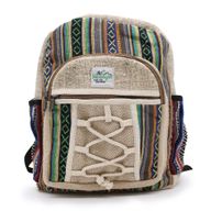Petit Sac à Dos en Chanvre - Style Corde et Poches