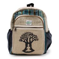 Petit Sac à Dos en Chanvre -  Design Arbre Bodhi