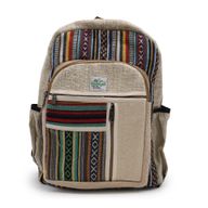Grand Sac à Dos en Chanvre - Style Zips Droites