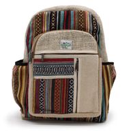 Grand Sac à Dos en Chanvre - Style Zips Droites