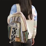 Grand Sac à Dos en Chanvre - Style Corde et Poches