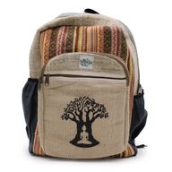Grand Sac à Dos en Chanvre - Design Arbre Bodhi