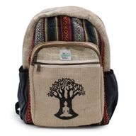Grand Sac à Dos en Chanvre - Design Arbre Bodhi