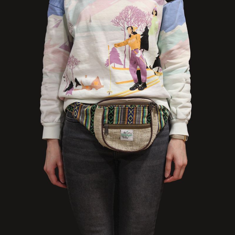 Sac Banane - Chanvre et Coton Design Aléatoire