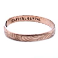 Bracelet Tibétain en cuivre - Vagues tribal fin