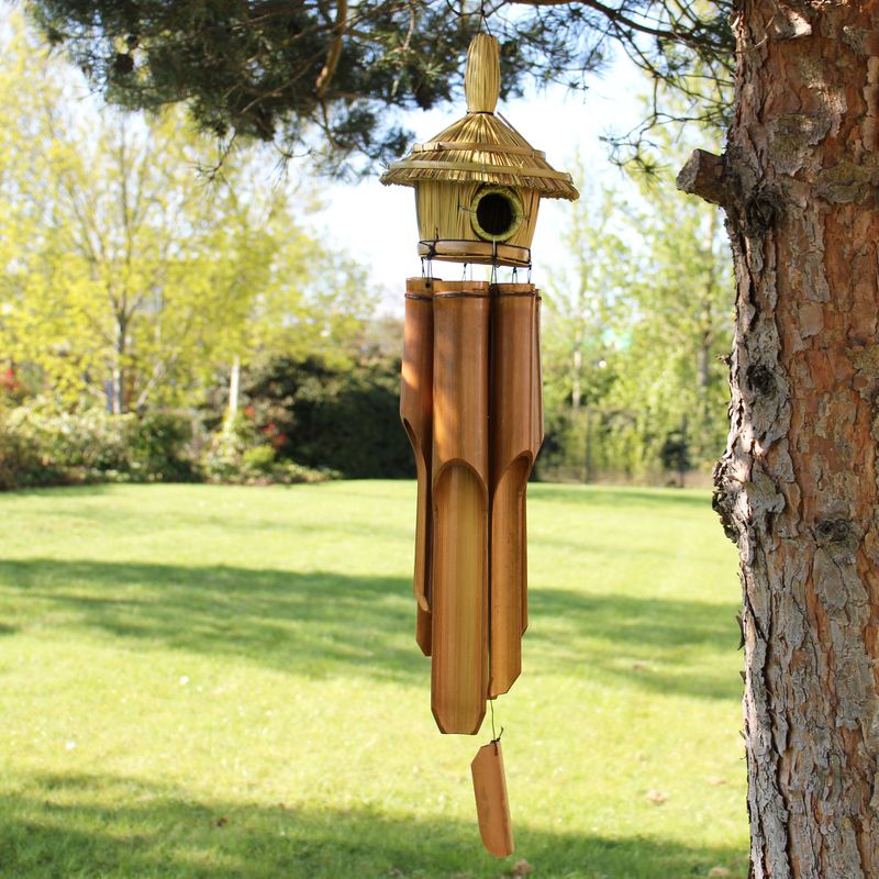 Mangeoires pour oiseaux - Large & Rond avec carillons 56x20cm
