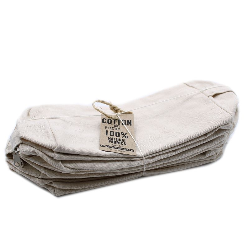 Trousse de Toilette en Coton Naturel 10 oz - Carré Classique