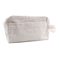 Trousse de Toilette en Coton Naturel 10 oz - Carré Classique