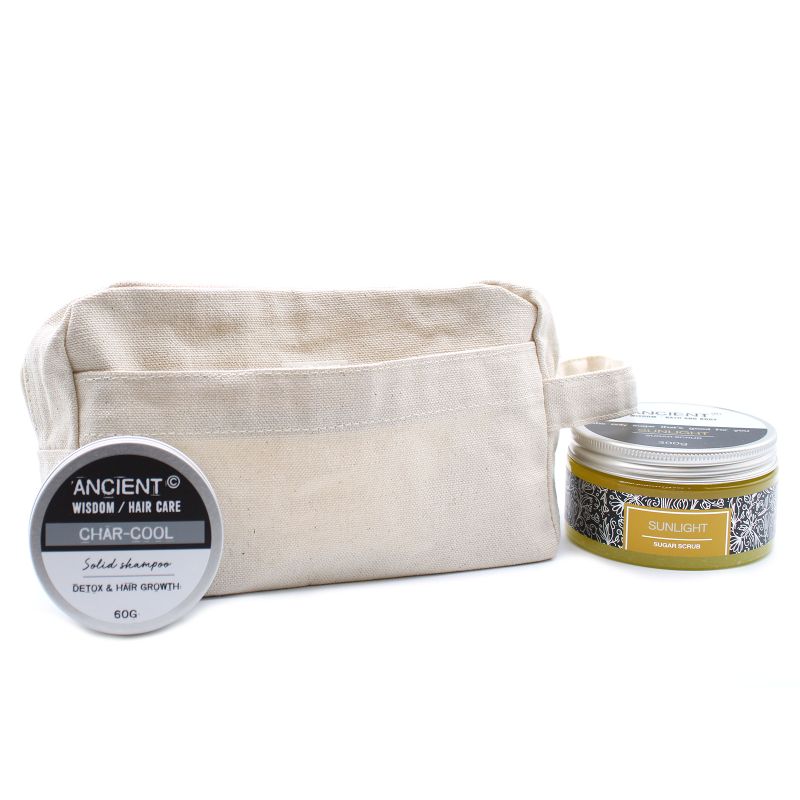 Trousse de Toilette en Coton Naturel 10 oz - Carré Classique
