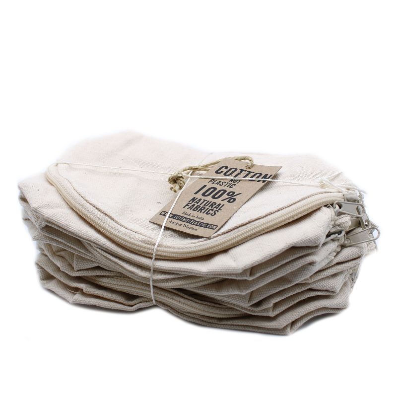 Trousse de Toilette en Coton Naturel 10 oz - Demi Lune