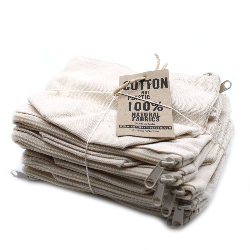 Trousse de Toilette en Coton Naturel 10 oz - Mini Pochette