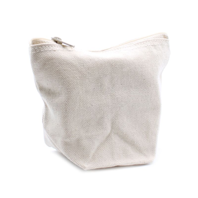 Trousse de Toilette en Coton Naturel 10 oz - Mini Pochette