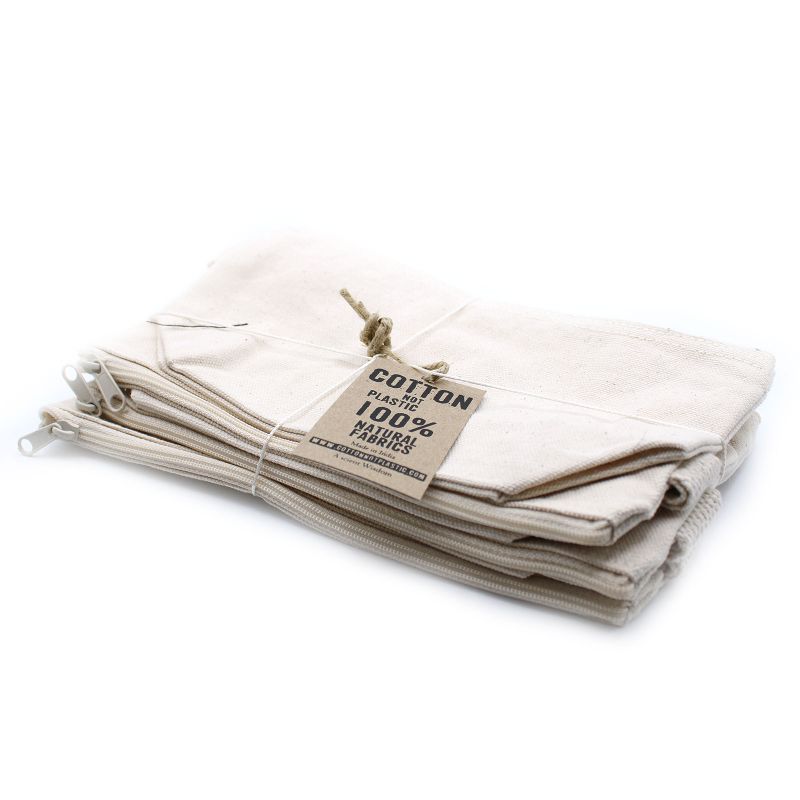 Trousse de Toilette en Coton Naturel 10 oz - Trousse avec Poignée