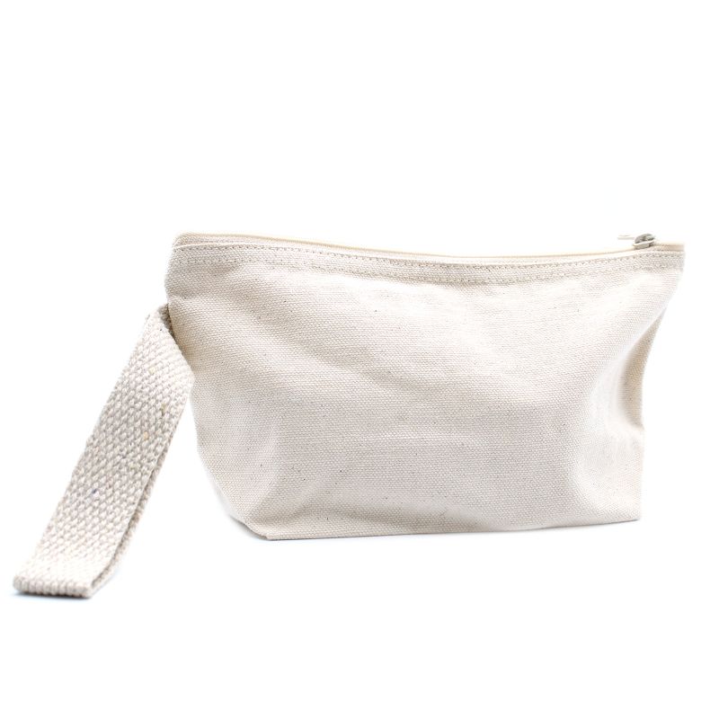 Trousse de Toilette en Coton Naturel 10 oz - Trousse avec Poignée