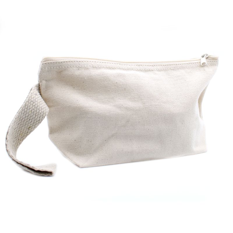 Trousse de Toilette en Coton Naturel 10 oz - Trousse avec Poignée