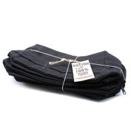 Trousse de Toilette en Coton Noir 10 oz - Carré Classique