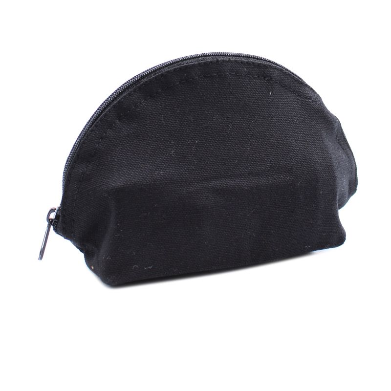 Trousse de Toilette en Coton Noir 10 oz - Demi Lune