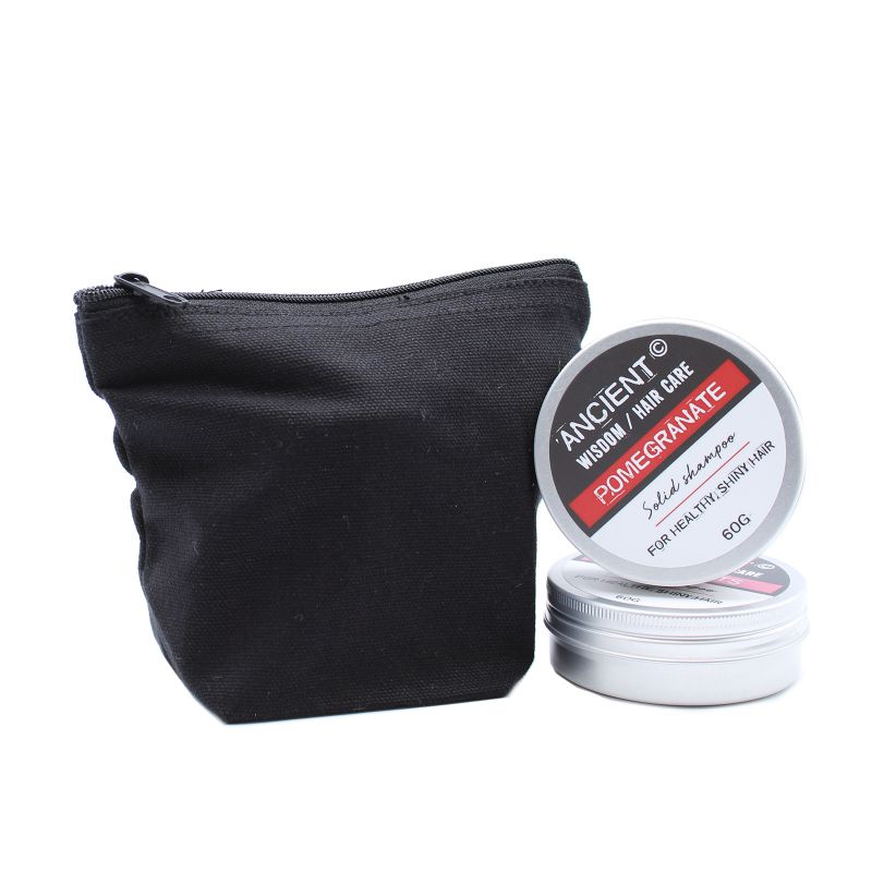 Trousse de Toilette en Coton Noir 10 oz - Mini Pochette