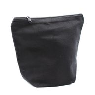 Trousse de Toilette en Coton Noir 10 oz - Pochette Moyenne