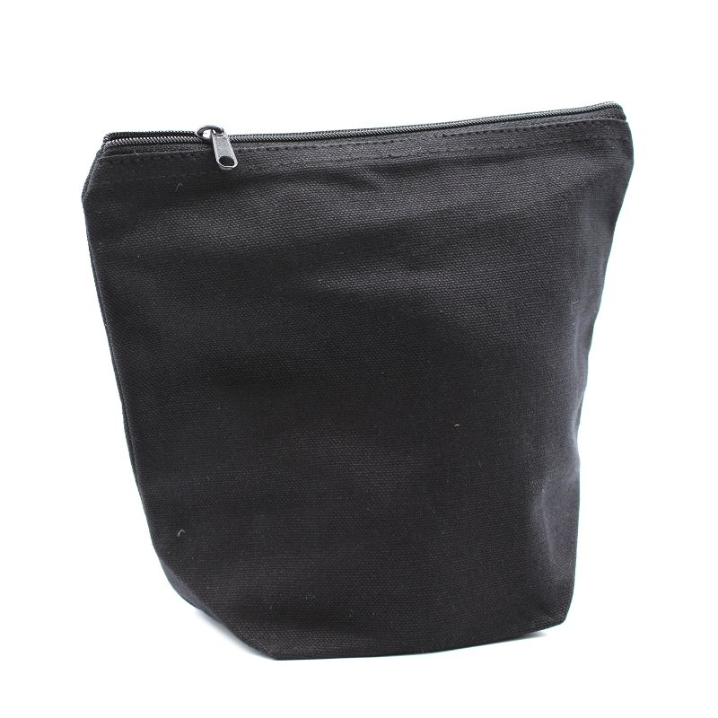 Trousse de Toilette en Coton Noir 10 oz - Pochette Moyenne