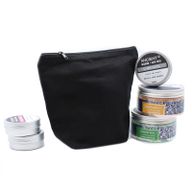 Trousse de Toilette en Coton Noir 10 oz - Pochette Moyenne