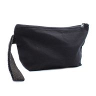 Trousse de Toilette en Coton Noir 10 oz - Trousse avec Poignée
