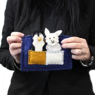 Pochette avec marionnettes à doigt - Chiens