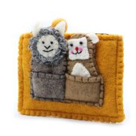 Pochette avec marionnettes à doigt - Ours & Mouton