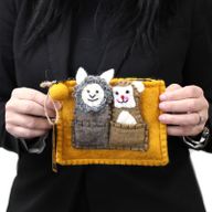 Pochette avec marionnettes à doigt - Ours & Mouton