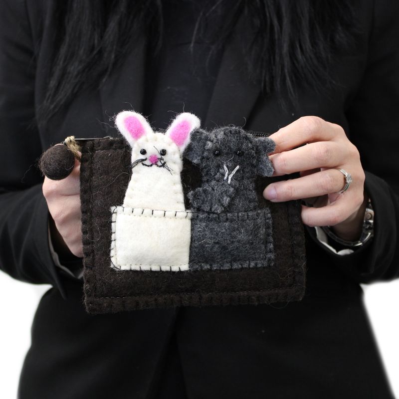 Pochette avec marionnettes à doigt - Elephant & Souris