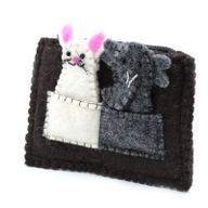 Pochette avec marionnettes à doigt - Elephant & Souris