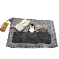 Pochette avec marionnettes à doigt pour tablette