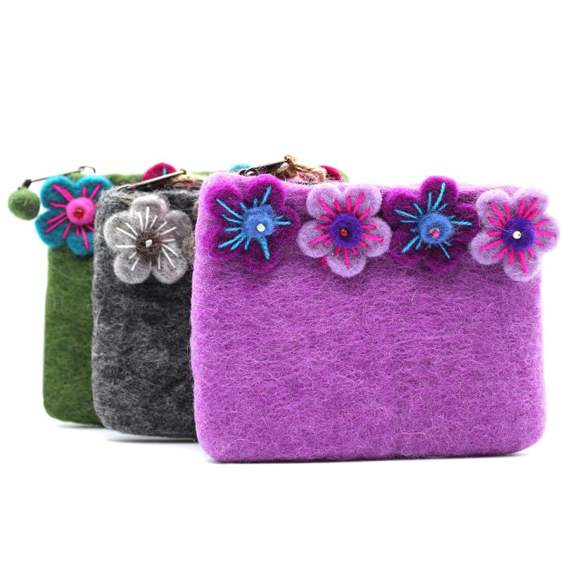 Pochettes en feutre (assorti) - 4 Fleurs