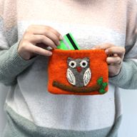 Pochettes en feutre (assorti) - Hibou sur Branche
