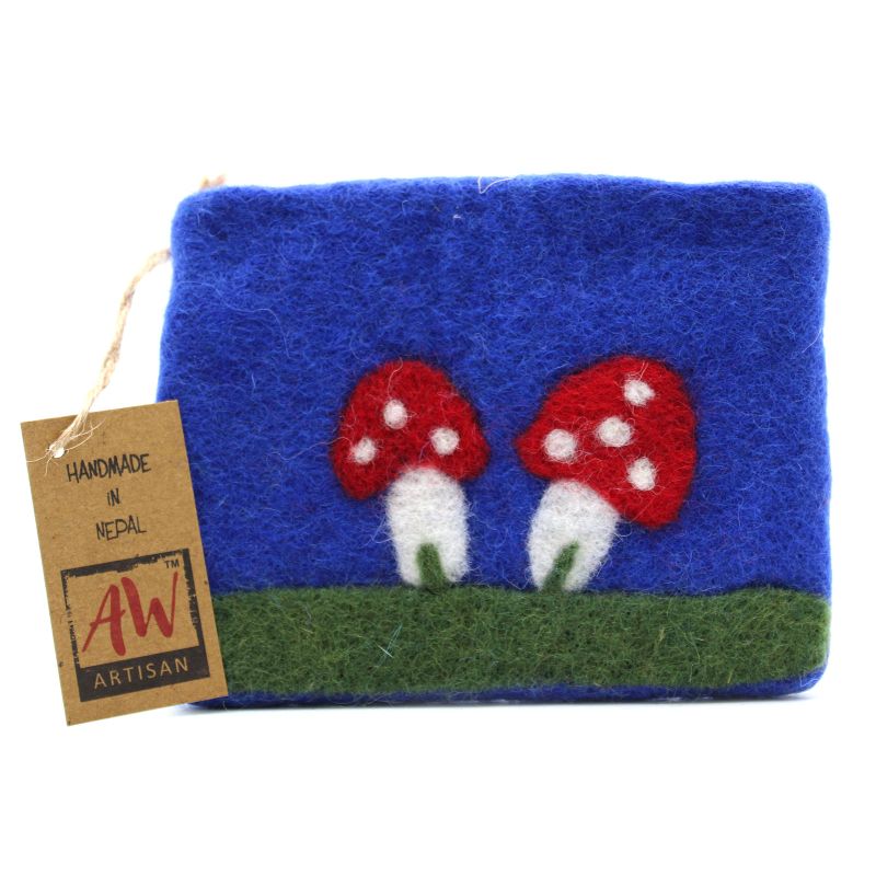 Pochettes en feutre (assorti) - Champignons
