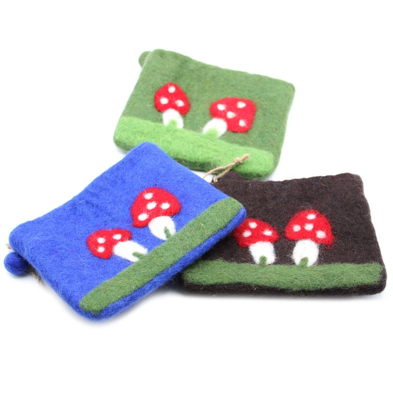 Pochettes en feutre (assorti) - Champignons