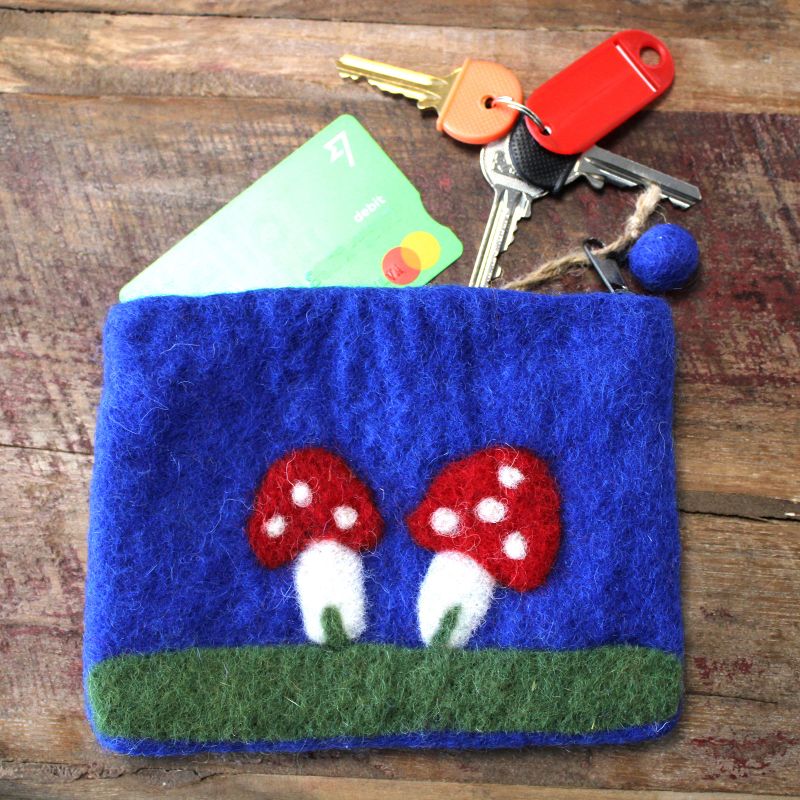 Pochettes en feutre (assorti) - Champignons