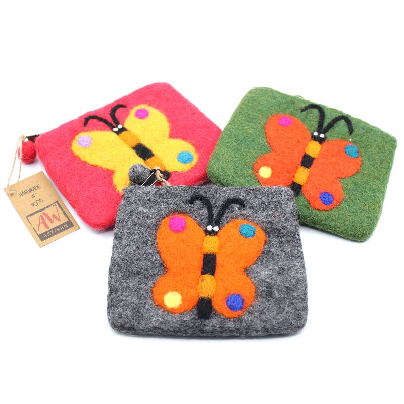Pochettes en feutre (assorti) - Papillon