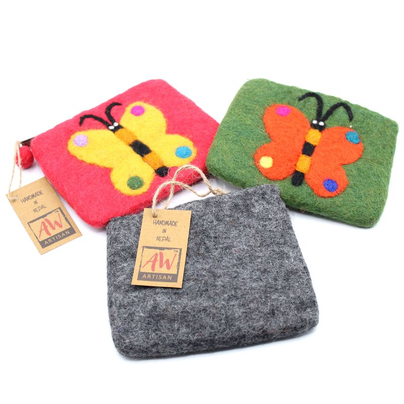 Pochettes en feutre (assorti) - Papillon