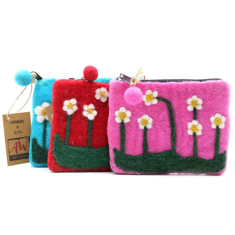 Pochettes en feutre (assorti) - Jardin de Fleurs
