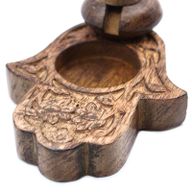 Petit Brûleur à reflux en bois de manguier - Hamsa