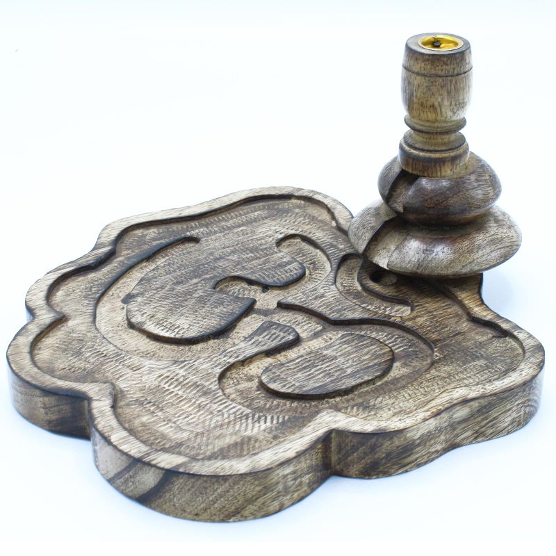 Lrg Brûleur à reflux en bois de manguier - Om
