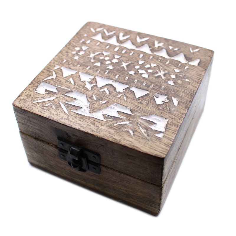 Boite en Bois Blanchi - Moyen - Design Slave
